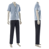One Piece Live-Action Cosplay Costume Sanji Blue Outfit Adult Male Halloween Carnival Costume