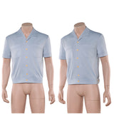 One Piece Live-Action Cosplay Costume Sanji Blue Top Adult Male Halloween Carnival Costume