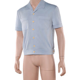 One Piece Live-Action Cosplay Costume Sanji Blue Top Adult Male Halloween Carnival Costume