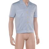 One Piece Live-Action Cosplay Costume Sanji Blue Top Adult Male Halloween Carnival Costume
