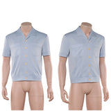 One Piece Live-Action Cosplay Costume Sanji Blue Top Adult Male Halloween Carnival Costume