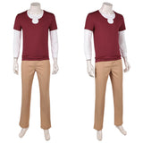 One Piece Live-Action Cosplay Costume Sanji Red Outfit Adult Male Halloween Carnival Costume