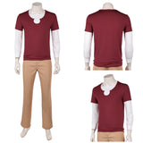 One Piece Live-Action Cosplay Costume Sanji Red Outfit Adult Male Halloween Carnival Costume