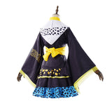 One Piece Live-Action Cosplay Costume Trafalgar D. Water Law Black Kimono Adult Female Halloween Carnival Costume
