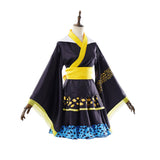 One Piece Live-Action Cosplay Costume Trafalgar D. Water Law Black Kimono Adult Female Halloween Carnival Costume