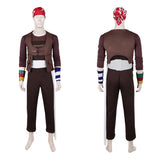 One Piece Live-Action Cosplay Costume Usopp Brown Outfit Adult Male Halloween Carnival Costume