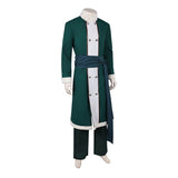 One Piece Live-Action Cosplay Costume Zorro Green Outfit Adult Male Halloween Carnival Costume