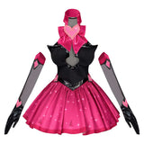 Overwatch 2 Cosplay Costume D.VA Nocturna Black Pink Dress Adult Female Halloween Carnival Costume