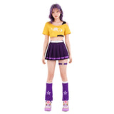 Overwatch 2 Loverwatch Cosplay Costume Juno Yellow Too with Purple Skirt Adult Female Halloween Carnival Costume