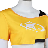 Overwatch 2 Loverwatch Cosplay Costume Juno Yellow Too with Purple Skirt Adult Female Halloween Carnival Costume
