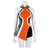 Overwatch Cosplay Costume Anran Ye Orange Outfit Adult Female Halloween Carnival Costume