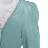 Pirates of the Caribbean Cosplay Costume Elizabeth Swann Green Dress Adult Female Halloween Carnival Costume