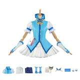 Pretty Cure Cosplay Costume Karen Minazuki Blue Dress Adult Female Halloween Carnival Costume