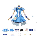Pretty Cure Cosplay Costume Reika Aoki Women Blue Dress Adult Female Halloween Carnival Costume
