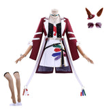 Pretty Derby Cosplay Costume Forever Young Red Outfit Adult Female Halloween Carnival Costume