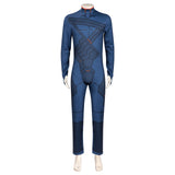 Cyberpunk Cosplay Costume D Blue Coat with Jumpsuit Adult Male Halloween Carnival Costume