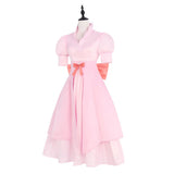 Pudding Cosplay Costume Pink Dress Adult Female Halloween Carnival Costume