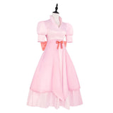 Pudding Cosplay Costume Pink Dress Adult Female Halloween Carnival Costume