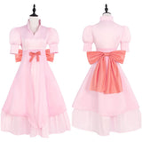 Pudding Cosplay Costume Pink Dress Adult Female Halloween Carnival Costume