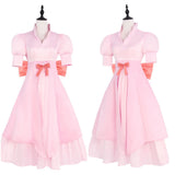 Pudding Cosplay Costume Pink Dress Adult Female Halloween Carnival Costume