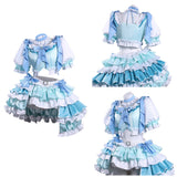 Puella Magi Madoka Magica Cosplay Costume Sayaka Miki Blue Outfit Adult Female Halloween Carnival Costume