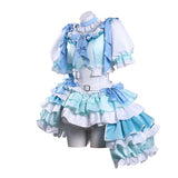 Puella Magi Madoka Magica Cosplay Costume Sayaka Miki Blue Outfit Adult Female Halloween Carnival Costume