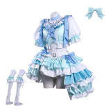 Puella Magi Madoka Magica Cosplay Costume Sayaka Miki Blue Outfit Adult Female Halloween Carnival Costume