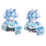 Puella Magi Madoka Magica Cosplay Costume Sayaka Miki Blue Outfit Adult Female Halloween Carnival Costume