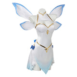 Ram Cosplay Costume White Dress with Wings Adult Female Halloween Carnival Costume