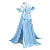 Re Zero Cosplay Costume Emilia Blue Evening Gown Adult Female Halloween Carnival Costume