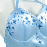 Re Zero Cosplay Costume Emilia Blue Evening Gown Adult Female Halloween Carnival Costume