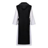 Renaissance Cosplay Costume Priest Black Robe Outfit Adult Male Halloween Carnival Costume