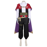 Roco Kingdom Cosplay Costume Enzo Black Outfit with Cape Adult Male Halloween Carnival Costume
