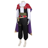 Roco Kingdom Cosplay Costume Enzo Black Outfit with Cape Adult Male Halloween Carnival Costume