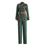 Saga of Tanya the Evil Cosplay Costume Tanya von Degurechaff  Army Green Suit Adult Female Halloween Carnival Costume