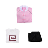 Sakamoto Days Cosplay Costume Lu Shaotang Pink Outfit Adult Female Halloween Carnival Costume