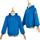 SAKAMOTO DAYS Shin Asakura Cosplay Costume Adult Unisex Blue Hoodie Halloween Carnival Suit