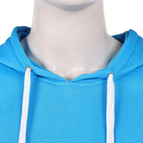 Sakamoto Days Cosplay Costume Shin Asakura Blue Hoodie Outfit Adult Male Halloween Carnival Costume