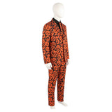 Saturday Night Live Cosplay Costume David S. Pumpkins Orange Suit Adult Male Halloween Carnival Costume