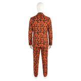 Saturday Night Live Cosplay Costume David S. Pumpkins Orange Suit Adult Male Halloween Carnival Costume