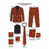 Saturday Night Live Cosplay Costume David S. Pumpkins Orange Suit Adult Male Halloween Carnival Costume
