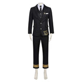 Shunkashuutou Daikousha: Haru no Mai Cosplay Costume Itecho Kangetsu Black Suit Adult Male Halloween Carnival Costume