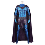 Skeletor Cosplay Costume Blue Jumpsuit Adult Male Halloween Carnival Costume