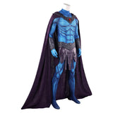 Skeletor Cosplay Costume Blue Jumpsuit Adult Male Halloween Carnival Costume