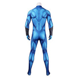 Skeletor Cosplay Costume Blue Jumpsuit Adult Male Halloween Carnival Costume