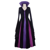 Sleeping Beauty Cosplay Costume Maleficent Purple Witch Costume Adult Female Halloween Carnival Costume