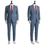 Smoking Behind the Supermarket with You Cosplay Costume Sasaki Blue Suit Adult Male Halloween Carnival Costume