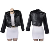 Smoking Behind the Supermarket with You Cosplay Costume Tayama Black Leather Jacket Set Adult Female Halloween Carnival Costume