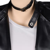 Smoking Behind the Supermarket with You Cosplay Costume Tayama Black Leather Jacket Set Adult Female Halloween Carnival Costume