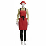 Smoking Behind the Supermarket with You Cosplay Costume Yamada Red Clerk Uniform Adult Female Halloween Carnival Costume